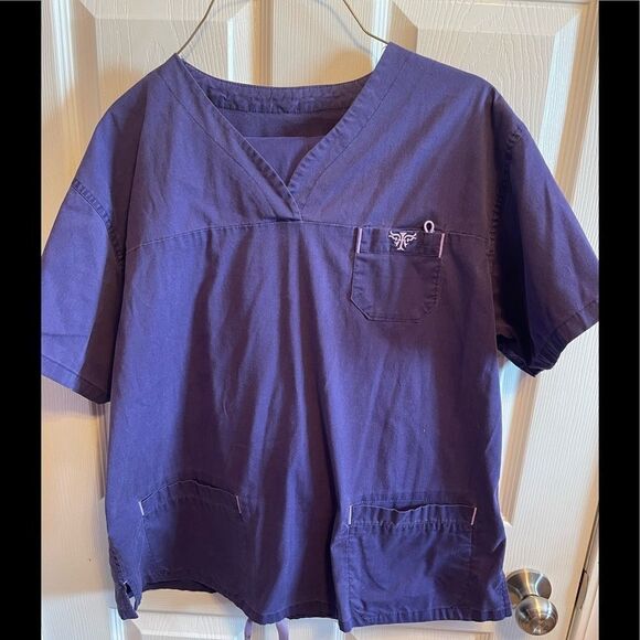 Med couture purple scrub set sz L - Picture 1 of 9